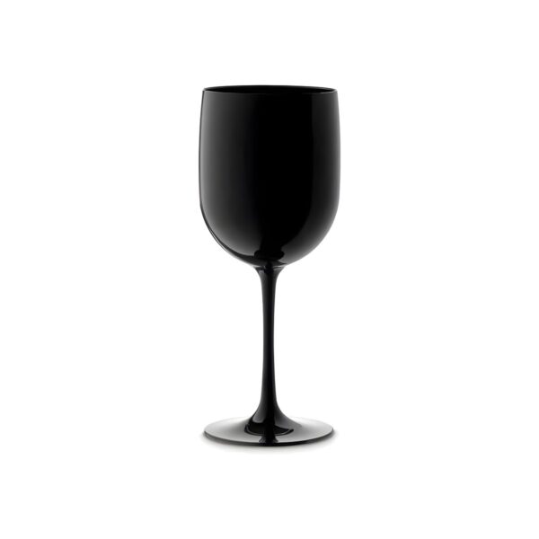 Black polycarbonate pool wine glass, 49.5 cl