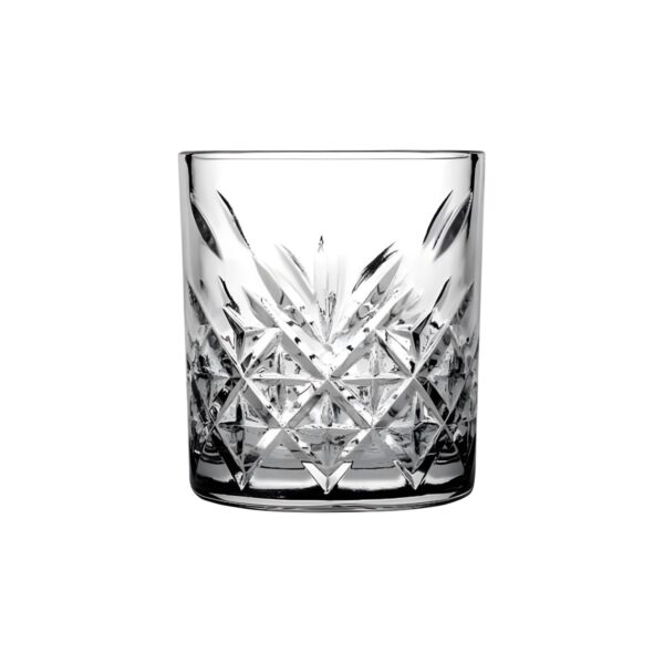 Χαμηλό γυάλινο σκαλιστό ποτήρι Pasabahce Timeless, 20,5 cl