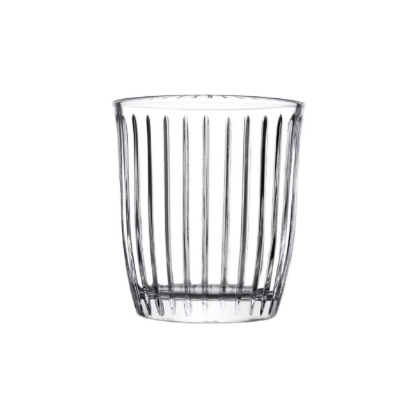 Pasabahce Joy low carved glass tumbler, 28 cl