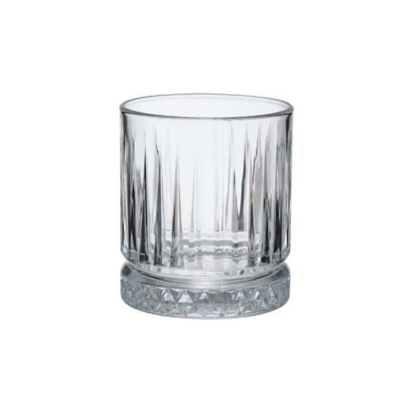 Carved glass Elyz lowball glass, 32 cl