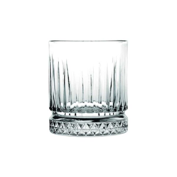 Pasabahce Elysia carved glass lowball tumbler, 35.5 cl