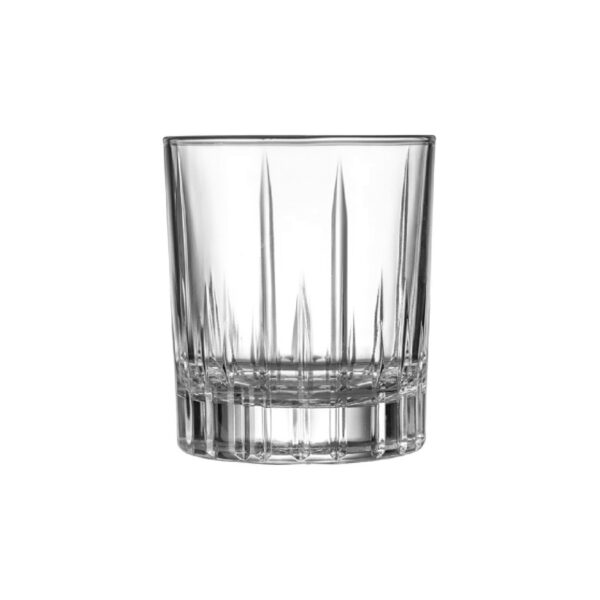 Uniglass Kalita carved glass lowball tumbler, 34 cl