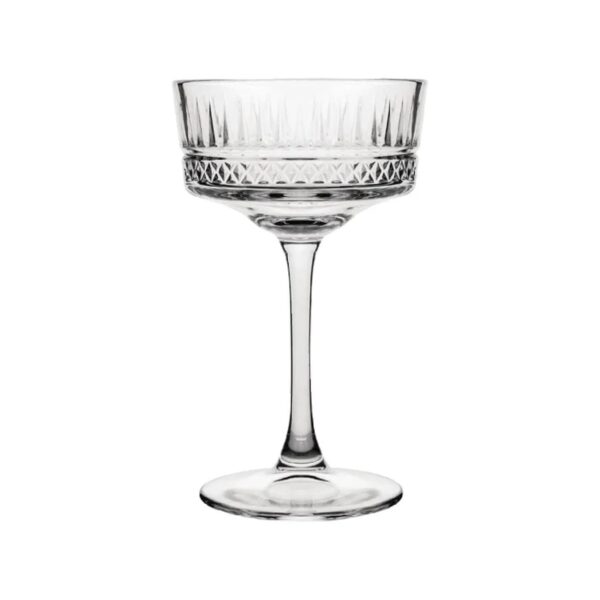 Elyz etched glass coupe glass, 27 cl