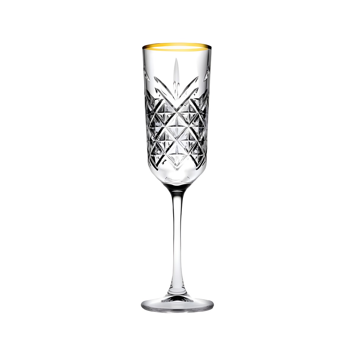 Ποτήρι Γυάλινο Σαμπάνιας Σκαλιστό 17.5cl Timeless Golden Touch 440356G Σκαλιστό γυάλινο ποτήρι σαμπάνιας Pasabahce Timeless Golden Touch, 17,5 cl