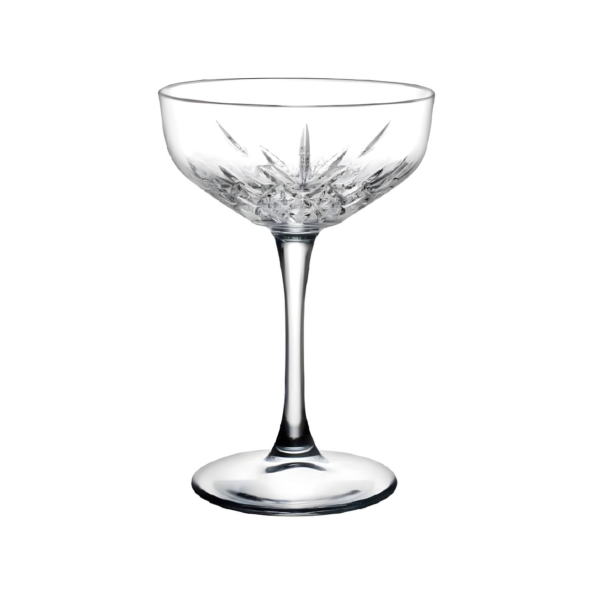 Glass Carved Coupe 27cl Timeless 440236 Pasabahce Timeless carved glass coupe glass, 27 cl