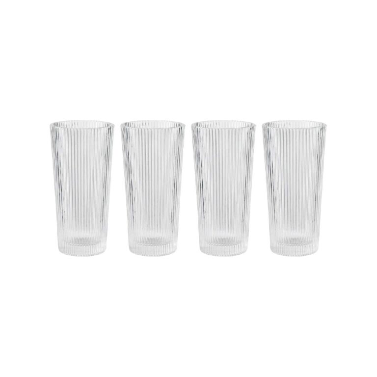 Lines conical glass highball tumbler, 395 ml
