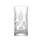 Σκαλιστό γυάλινο ποτήρι σωλήνα Uniglass Royal, 33,5 cl