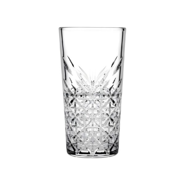 Σκαλιστό γυάλινο ποτήρι σωλήνα Pasabahce Timeless Stack, 36 cl