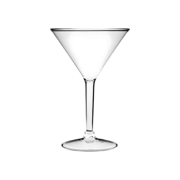 Transparent polycarbonate Martini pool glass, 28 cl