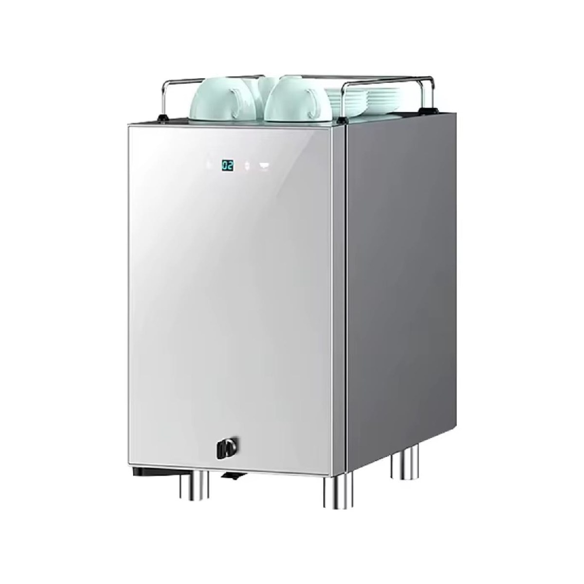 Ψυγείο Διατήρησης Γάλακτος Ανοξείδωτο 9LT Touch Screen Για Επαγγελματική Μηχανή Καφέ Ανοξείδωτο ψυγείο διατήρησης γάλακτος με οθόνη αφής, 9 λίτρα