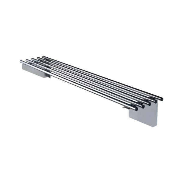 Heavy duty tubular stainless steel shelf, 150x30 cm