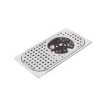 Built-in 1/3 stainless steel 18/10 rinser with grill, 32.5x17.5x3 cm