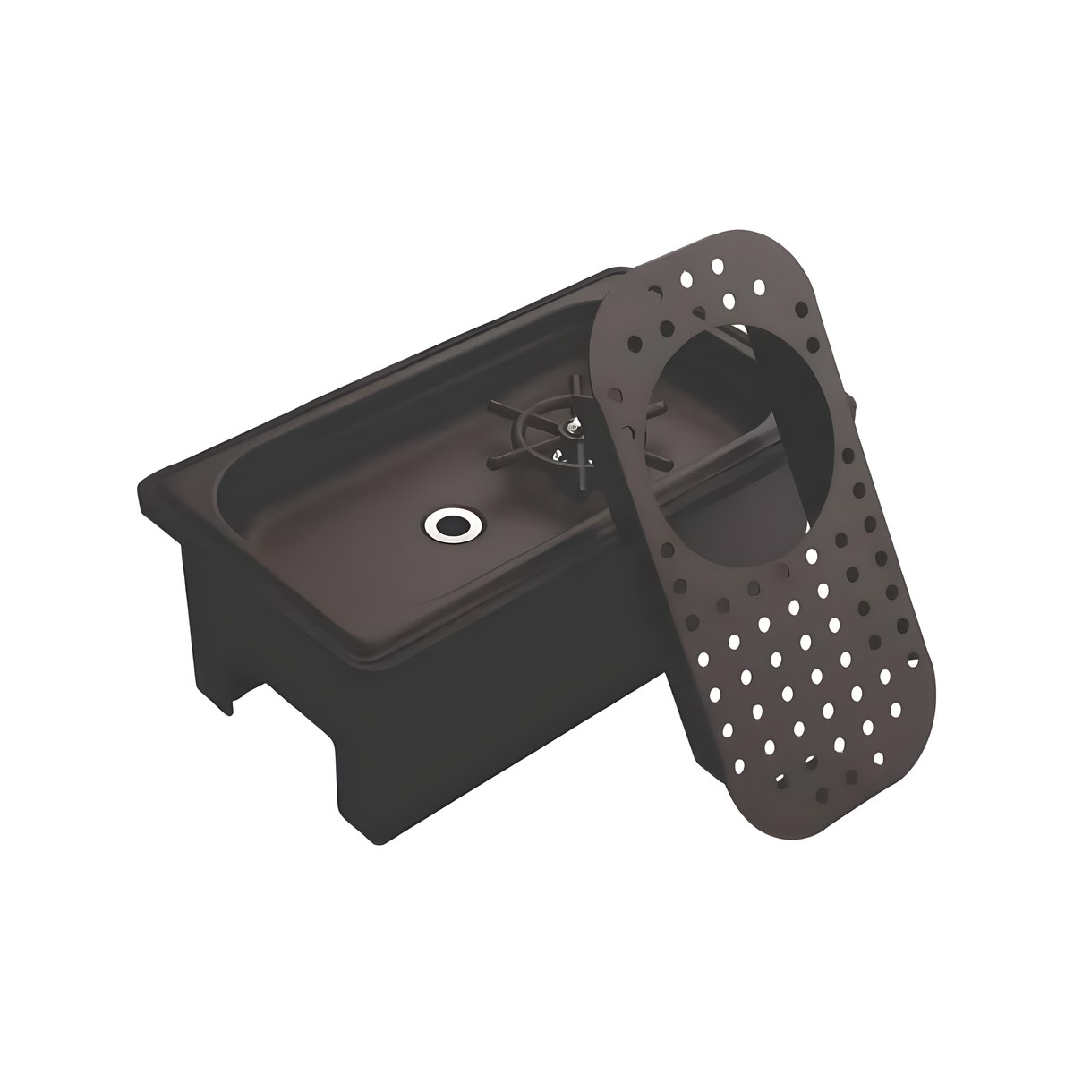 Rinser Χωνευτό Μαύρο 1/3 Με Σχάρα Και Βάση Inox 18/10 32.5x17.5x3εκ 79 1229 Μαύρο χωνευτό rinser 1/3 με σχάρα και βάση από ανοξείδωτο ατσάλι 18/10, 32,5x17,5x3 εκ.