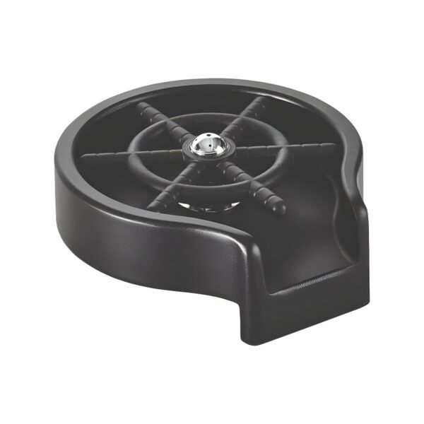 Sink rinser in stainless steel and black ABS plastic, 15 cm