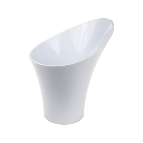 White polycarbonate Cipriani champagne bucket, 4 L, 14x27x31 cm
