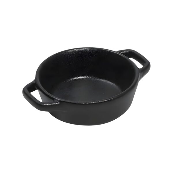 Black Espiel Lava stoneware dip dish, 11.5x9x3 cm