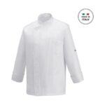 Egochef Ottavio men's white chef jacket in 100% microfiber, size 2X-Large