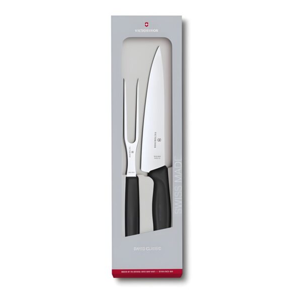 Σετ carving Victorinox Swiss Classic με μαχαίρι 20 εκ. και πιρούνα 15 εκ. σε συσκευασία δώρου