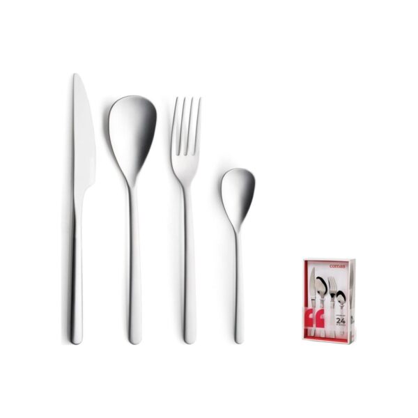 Comas Canada Satin 24-piece cutlery set, 18/0 stainless steel, 4 mm thick