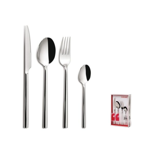Comas Oslo Eco 24-piece cutlery set, 18/0 stainless steel, 7 mm thick