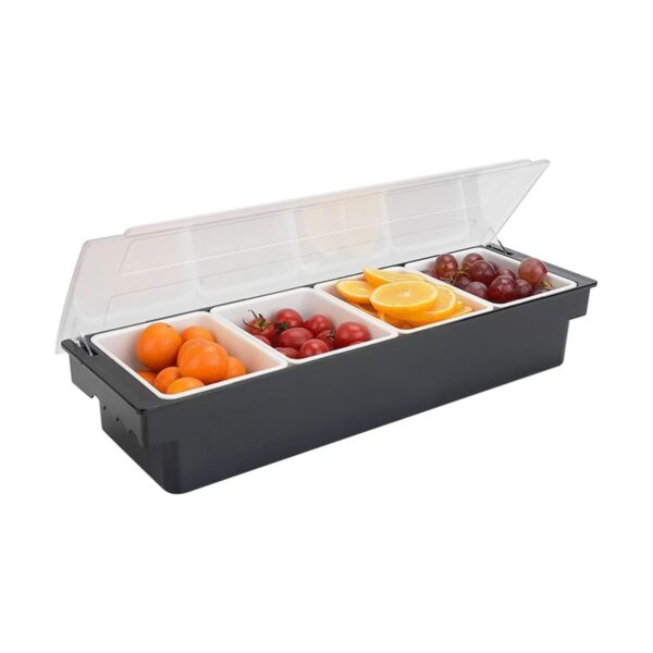 Σετ Μπαρ Πλαστικό 4 Θέσεων Μαύρο 50x16x10cm
