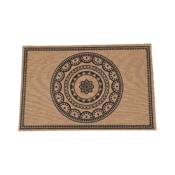 Waterproof woven placemat Boho Black, 45x30 cm