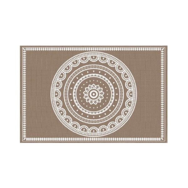 Αδιάβροχο ψάθινο σουπλά Boho White, 45x30 εκ.