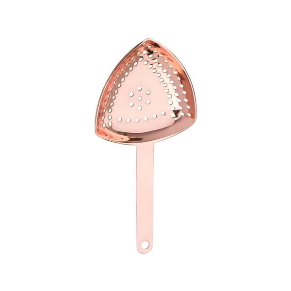 Copper-finish triangular 18/10 stainless steel bar strainer