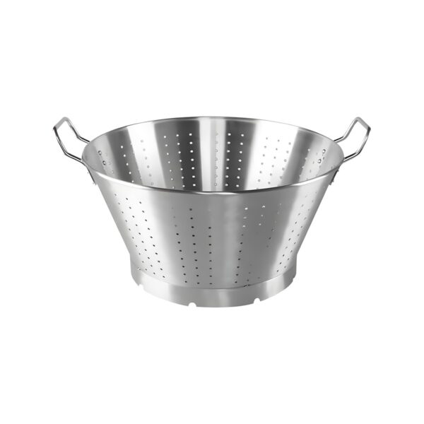 Conical heavy duty 18/10 stainless steel strainer, 28 cm diameter