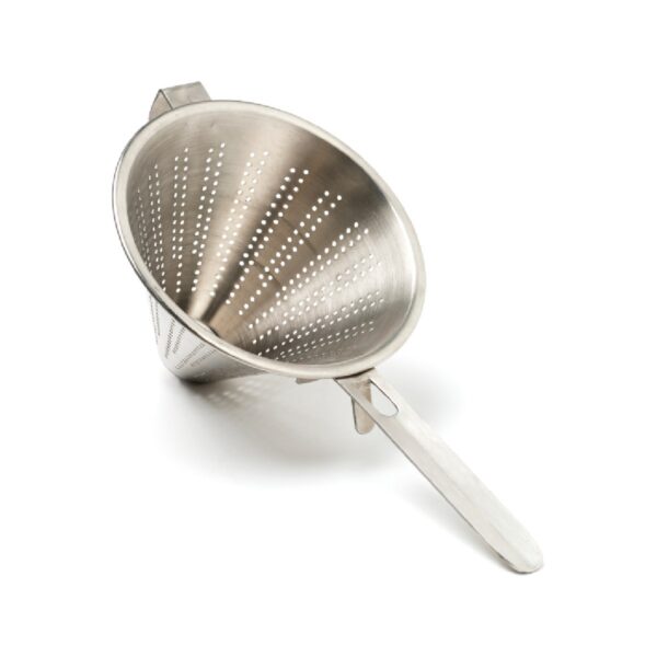 Comas 18/10 stainless steel conical sinoua strainer, 16 cm diameter