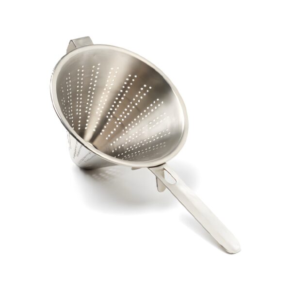Comas 18/10 stainless steel conical sinoua strainer, 26 cm diameter