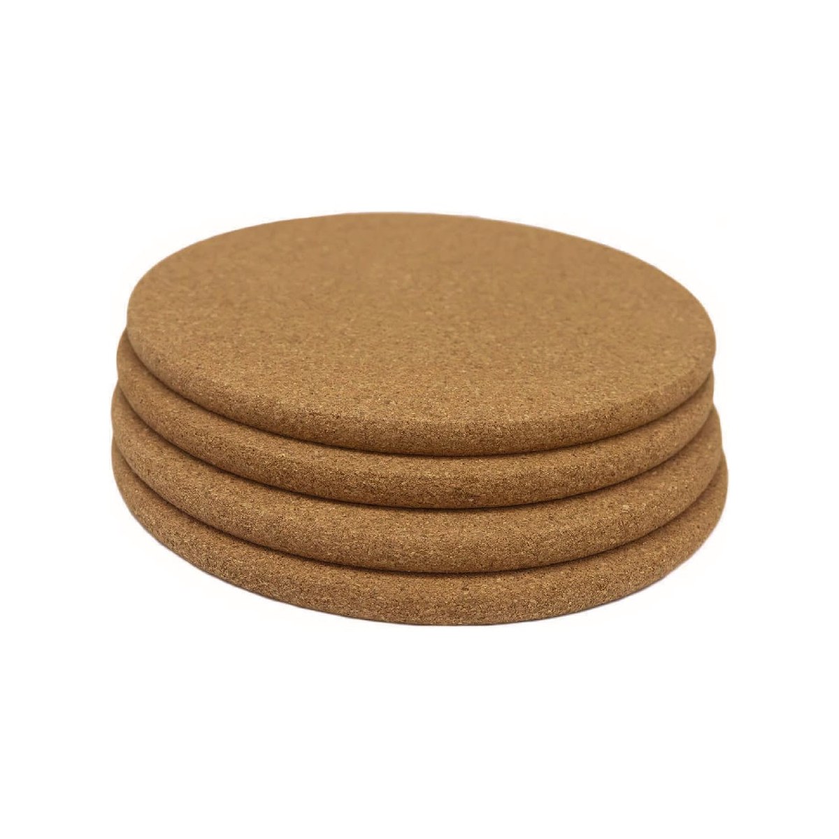 Cork Coasters 4pcs Thick Round 10cm Thick round cork coasters, set of 4, 10 cm