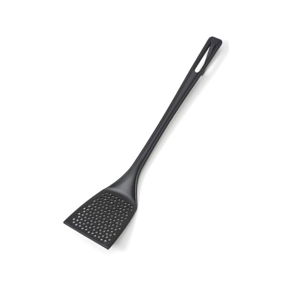 Comas professional perforated black nylon spatula, 51 cm long