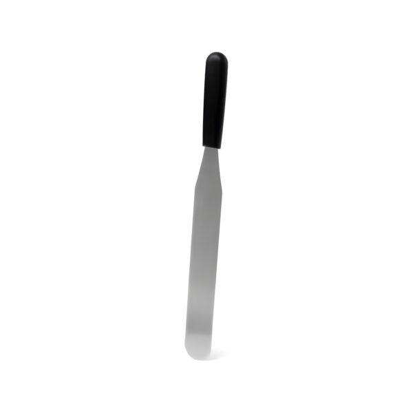Comas stainless steel palette spatula with black handle, 30 cm