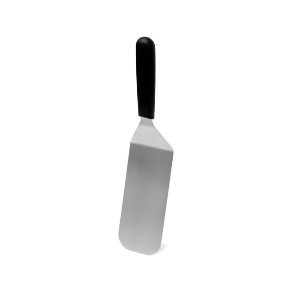 Comas foldable stainless steel palette spatula with black handle, 8x17 cm