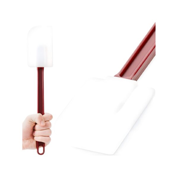 Flexible silicone spatula with red handle, 40.5 cm