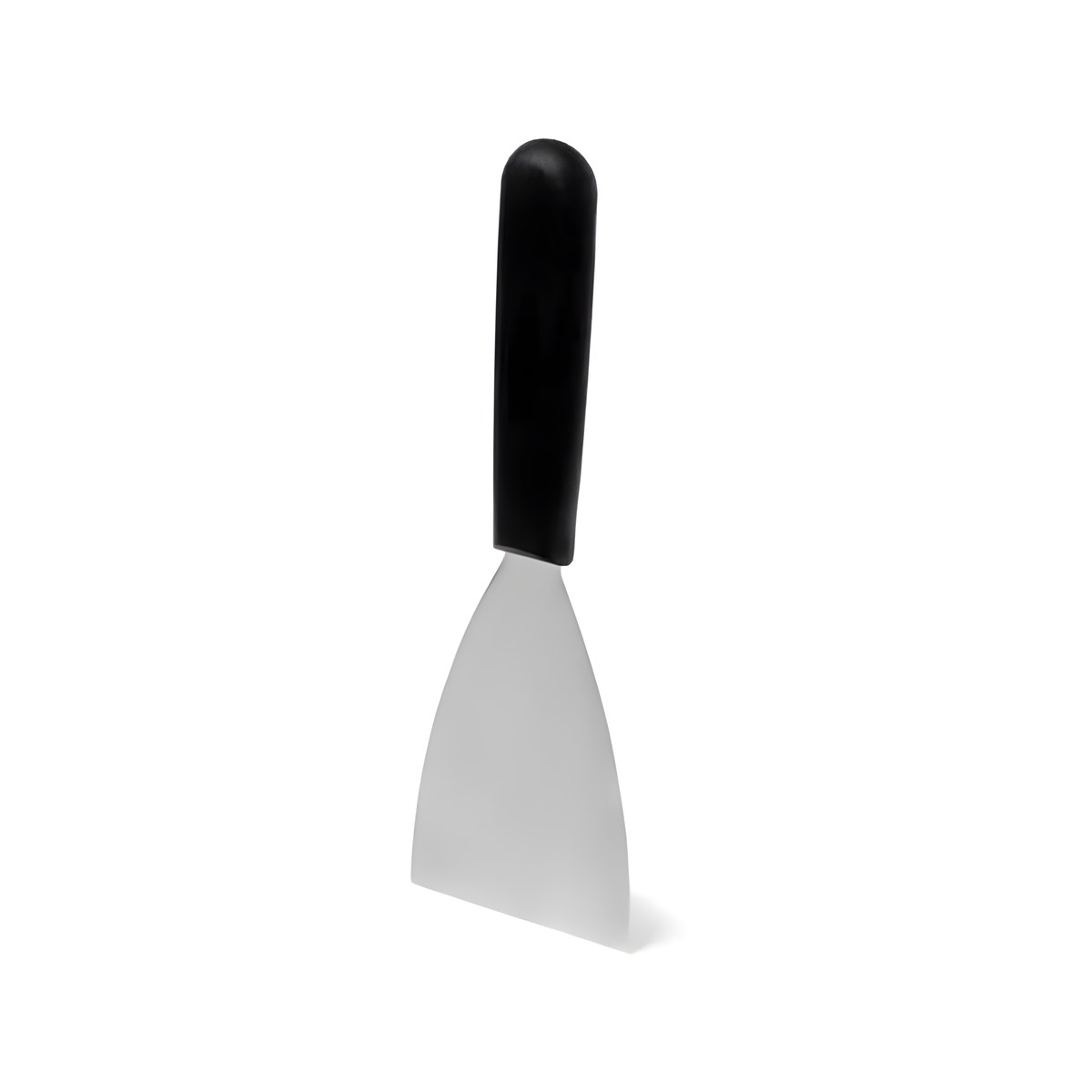 Spatula Scraper 8x12cm Triangular 8939 Inox Black Handle Comas triangular stainless steel spatula scraper with black handle, 8x12 cm