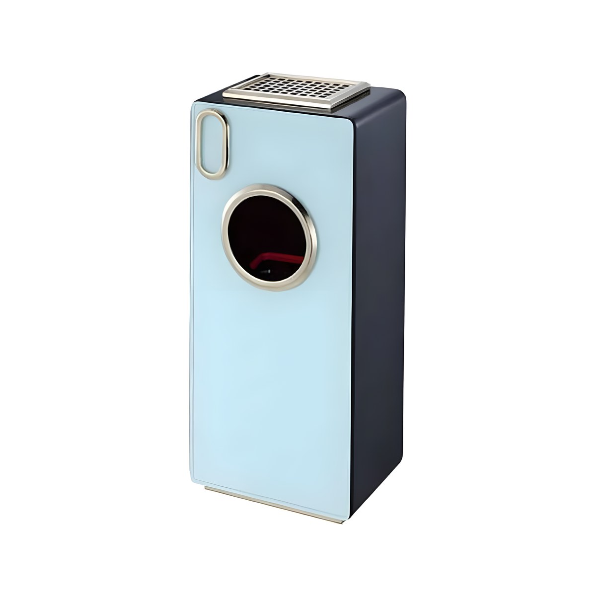 Floor Ashtray Copper/Baby Blue Heavy Duty 35x25x78cm Heavy-duty stainless steel floor ashtray in copper and baby blue, 35x25x78 cm