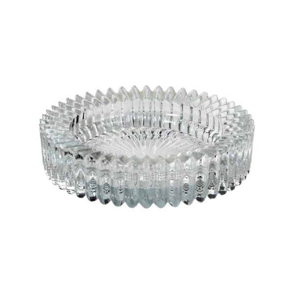 Soleil engraved glass ashtray, 16 cm
