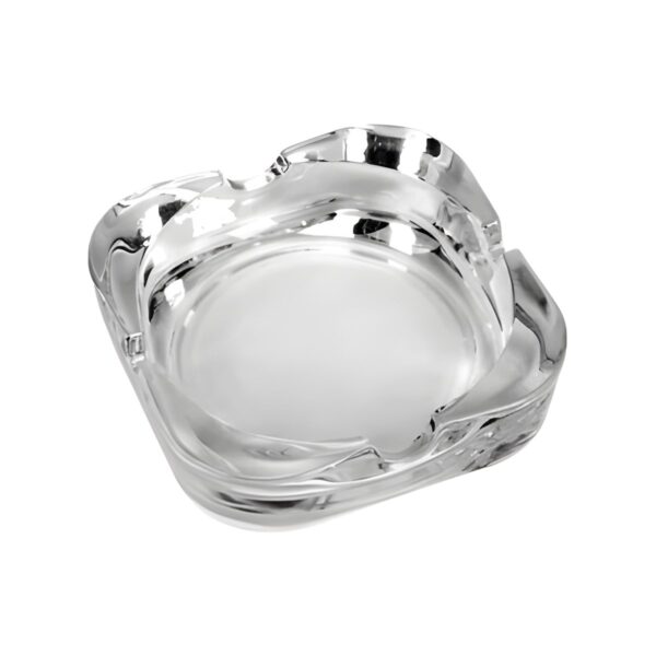 Uniglass square glass ashtray, 10.2 cm