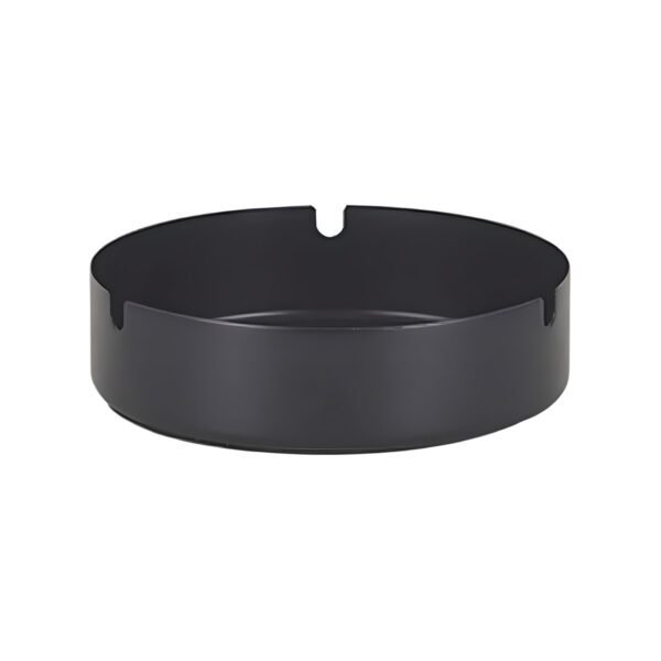 Matte black 18/0 stainless steel ashtray, 8 cm