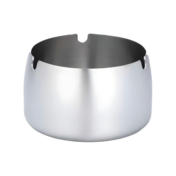 Windproof 18/10 stainless steel ashtray, 9.5x5.5 cm