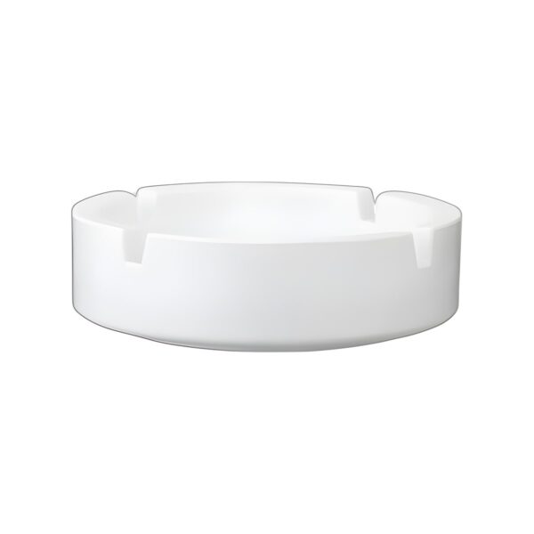White melamine ashtray, 10.5 cm