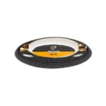 Cohiba 2-compartment ceramic cigar ashtray in black and gold, 28x13 cm