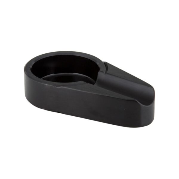Matte black porcelain cigar ashtray, 13 cm