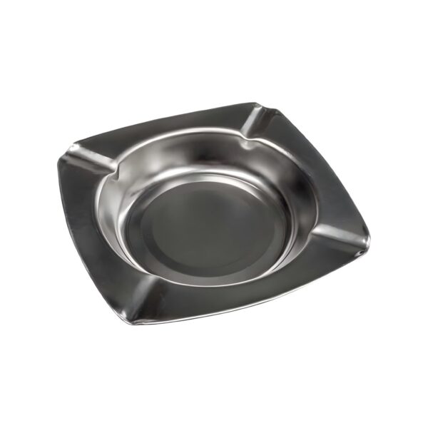 Square metal ashtray, 12 cm