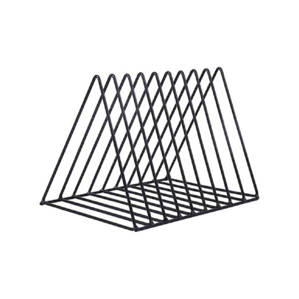 Black 18/0 stainless steel stand for 10 cutting boards up to 40x30 cm