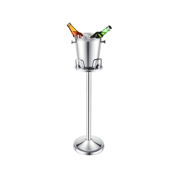 Heavy 18/10 stainless steel champagne cooler stand, 75 cm