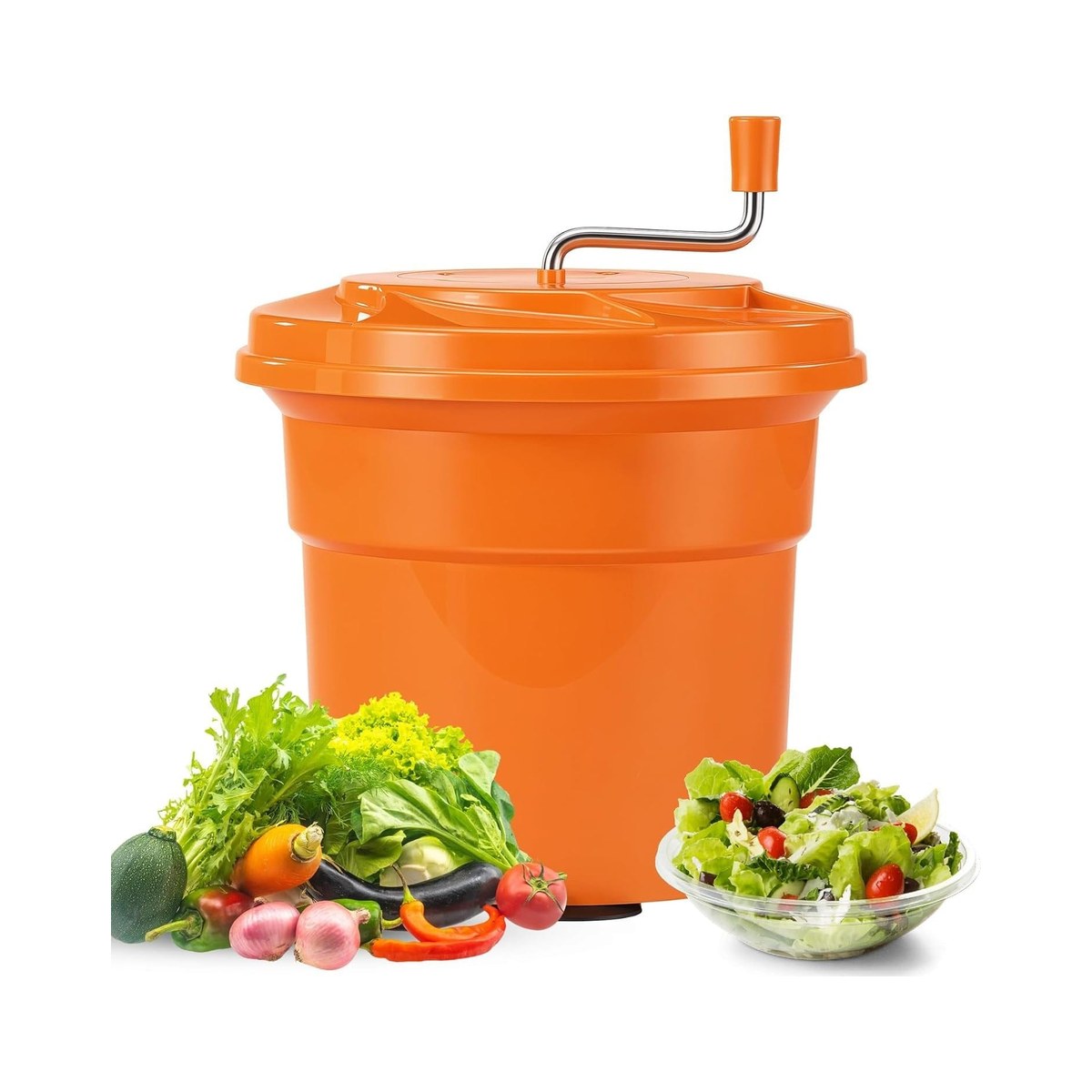 Professional ABS Salad Spinner 25Lt Orange Professional orange ABS salad spinner, 25 litre