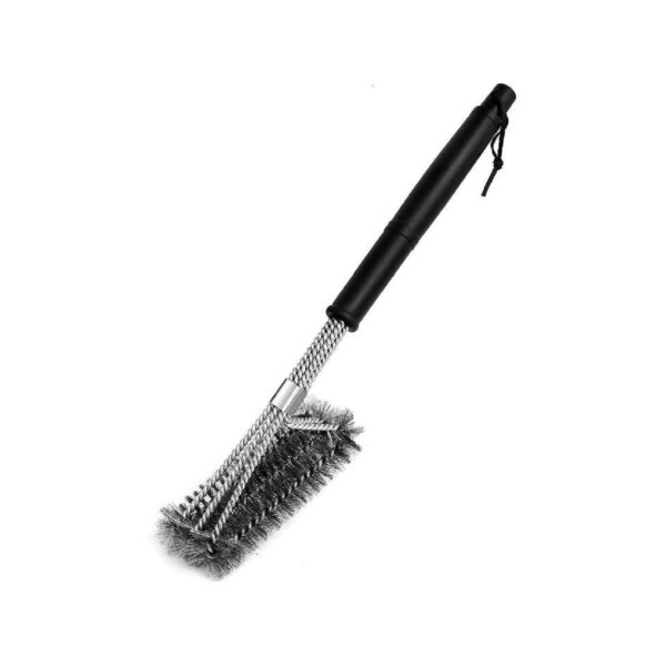 Grill wire brush XL with black handle, 18 cm